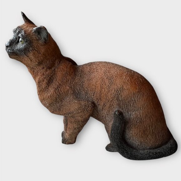 Castagna Hand-Painted Siamese Cat Figurine Resin Sculpture 1988 - Picture 6 of 10